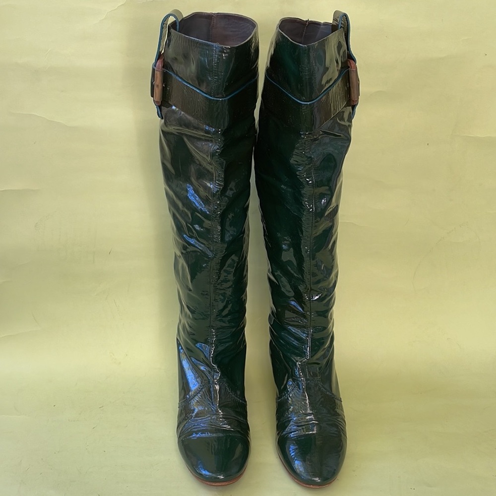Vintage dark teal Chloe leather boots - Picture 7 of 16